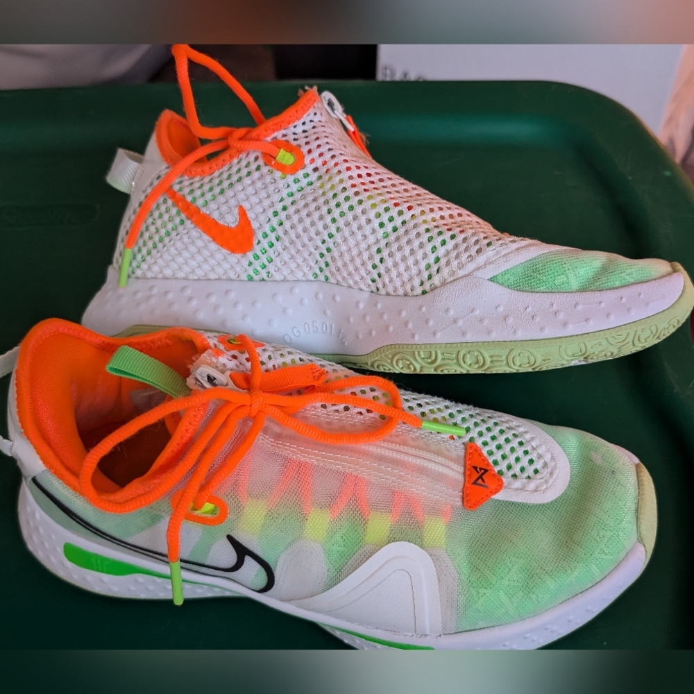 Nike Air PG 4 x Gatorade GX 2020 Men's Size 8 White Green Orange
